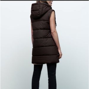 NWT ZARA PUFFER VEST.BLACK SZ S